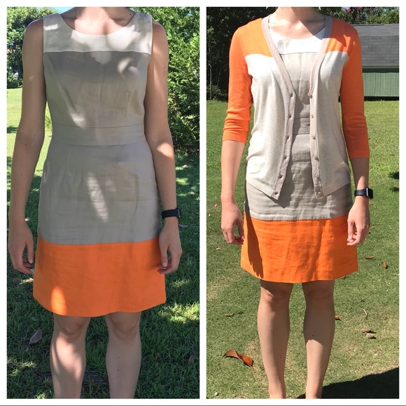 dress and matching cardigan